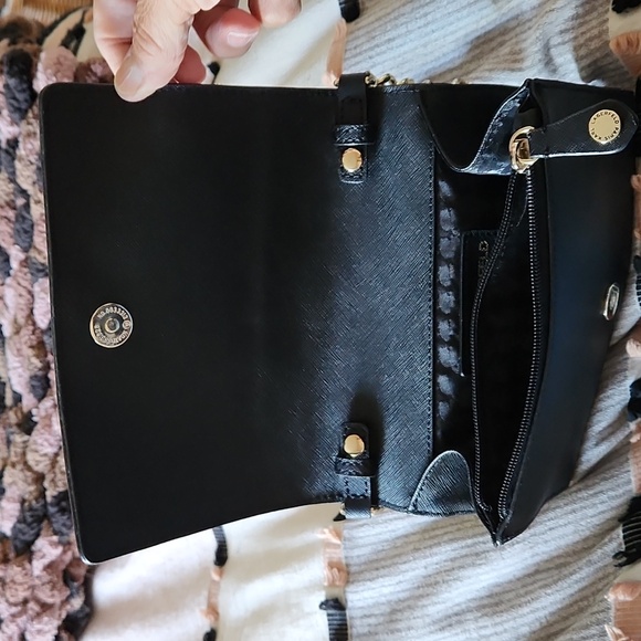 Karl Lagerfeld Black Crossbody with Gold Accents - Picture 3 of 5